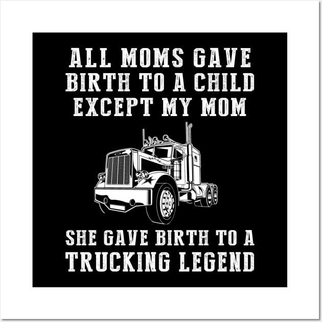 Truck Legend - The Wheel-Spinning Birth Story Wall Art by MKGift